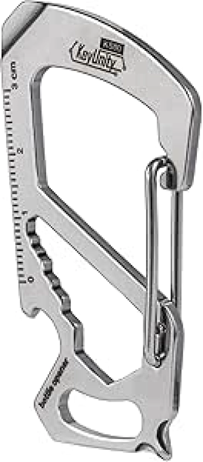 KeyUnity KS00 Carabiner Multitool 7 en 1 Inox 420 avec Mousqueton