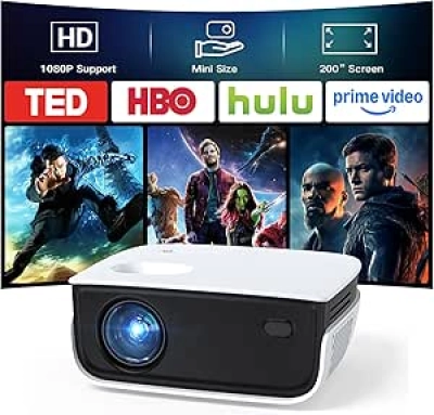 Mini Projecteur Portable NICPOW 1080P - Écran 200" pour Cinéma Maison