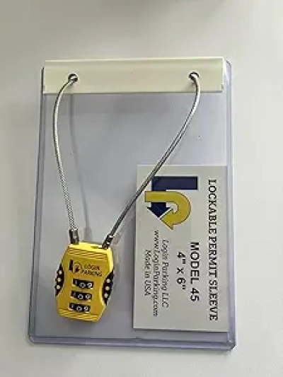 Porte-vignette de parking sécurisé avec serrure à code