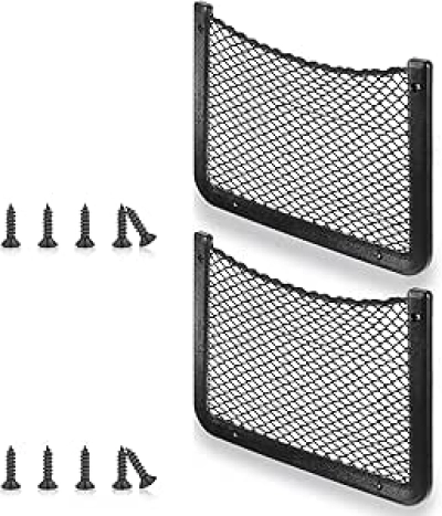 Filet de Rangement Voiture - 2 Pochettes Mesh Organisateur Auto RV