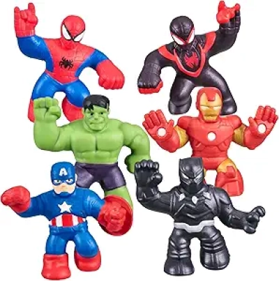 Heroes of Goo Jit Zu Marvel Mega 6 Pack - Figurines Squishy Extensibles