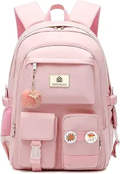 Sac à Dos Ordinateur 15.6" Antivol Rose - Scolaire & Voyage