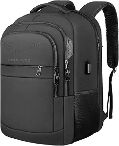 Sac à dos ordinateur 17 pouces TSA - Backpack voyage anti-vol avec port USB