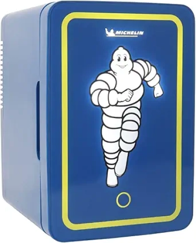 Mini Frigo Michelin 6L - Réfrigérateur Portable 12V/110V pour Bureau et Chambre