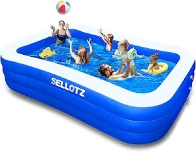 Piscine Gonflable Familiale 120" x 72" - Piscine Enfants et Adultes XXL