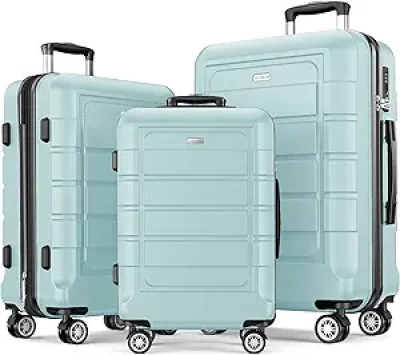 Valise Rigide Extensible SHOWKOO - Trolley Polycarbonate Durable avec Serrure TSA
