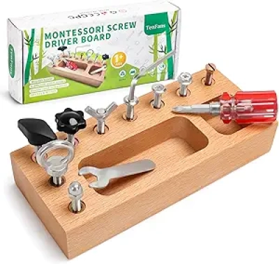 Tableau Montessori TenFans avec Tournevis - Jouet Motricité Fine 3-5 ans