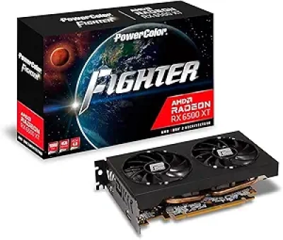PowerColor Fighter Radeon RX 6500 XT 4GB GDDR6 - Carte Graphique Gaming