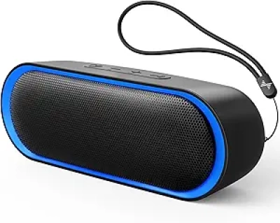 Enceinte Bluetooth Waterproof LENRUE - 24h d'autonomie, Son stéréo puissant