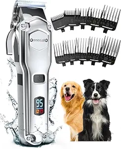 Tondeuse Chien oneisall - Poils Épais, Silencieuse, Rechargeable & Étanche IPX7