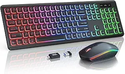 Clavier et Souris Sans Fil RGB Rechargeables - Mac/Windows