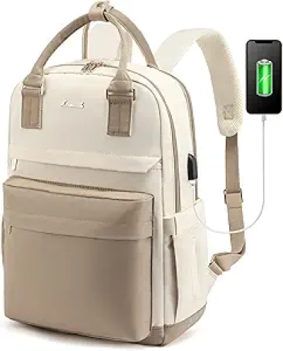 Sac à Dos Ordinateur Femme 15.6 Pouces LOVEVOOK - Vintage Étanche USB