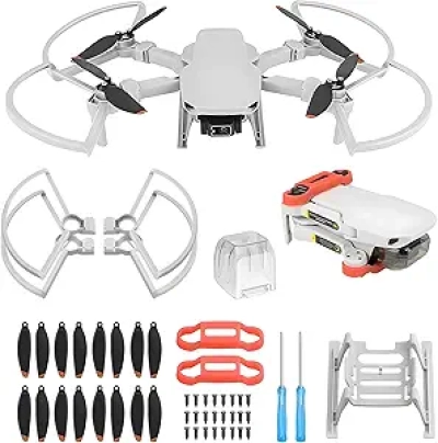 Kit Accessoires Complet DJI Mini 2/Mini 4K - 24 pièces (Hélices, Protection, Support)