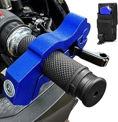 Antivol Frein Moto Bleu - Serrure Guidon Sécurité Moto, Scooter, ATV