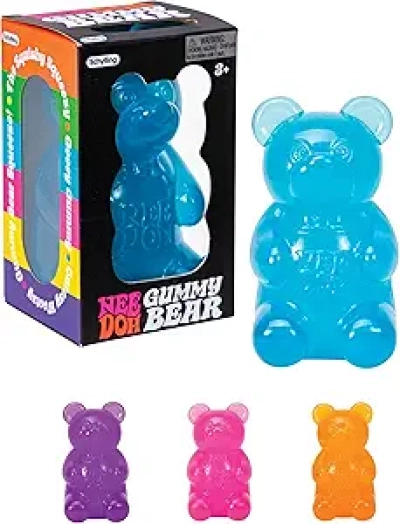 NeeDoh Gummy Bear - Jouet Sensoriel Anti-Stress 3,5cm
