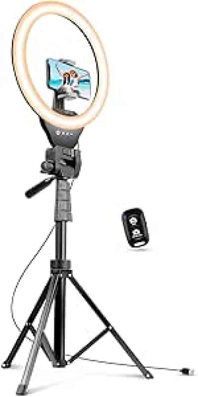 Ring Light 12 pouces avec Trépied 67" - Selfie Stick pour Live Stream et TikTok