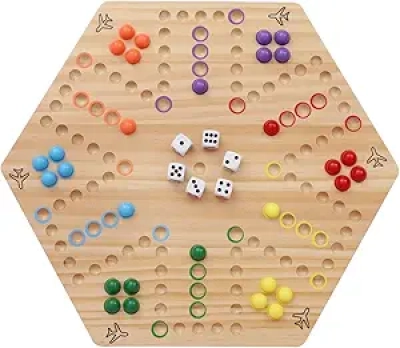 Jeu de Plateau Wahoo en Bois 15 pouces - Jeu Classique 4 à 6 joueurs