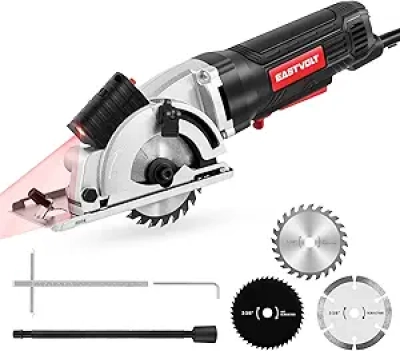 Mini Scie Circulaire Eastvolt 85mm - 5000RPM avec Guide Laser
