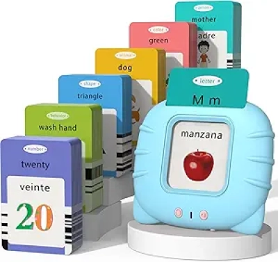 Cartes Flash Parlantes Espagnol-Anglais pour Enfants - 258 Cartes Bilingues