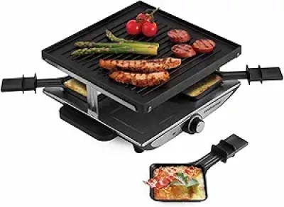Raclette Grill Swissmar Geneva 4 personnes - Gril électrique réversible intérieur/extérieur