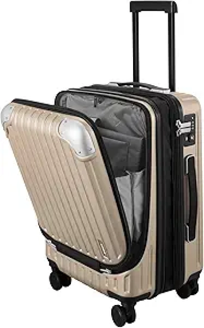 Valise Cabine 20 Pouces LEVEL8 Grace - Extensible, Compartiment Laptop, Serrure TSA