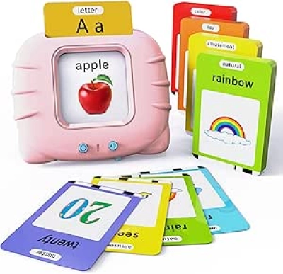 Jouet Éducatif Lapare avec Lecteur de Cartes Flash - Apprentissage Alphabet et Chiffres pour Enfants 1-5 ans