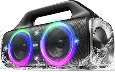 Enceinte Bluetooth 80W Waterproof IP67 - Basses Profondes et Jeux de Lumière