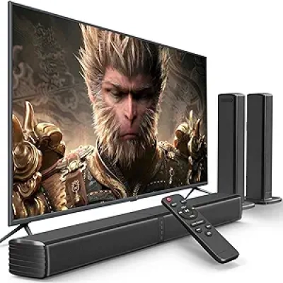 Barre de Son 32 pouces 2.2CH avec Double Subwoofer 3D - Soundbar TV Intelligente