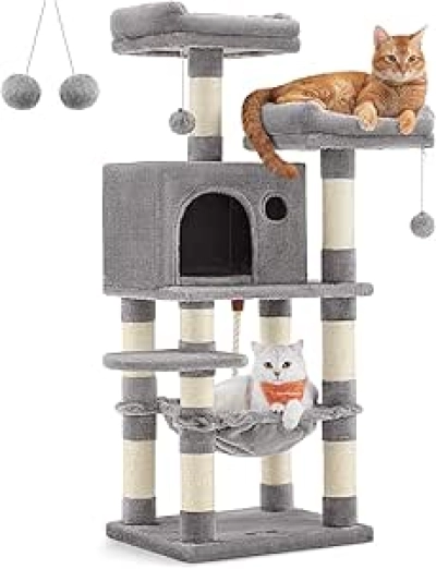 Feandrea Arbre à Chat 44 Pouces - Griffoir Multi-Niveaux pour Chats d'Intérieur