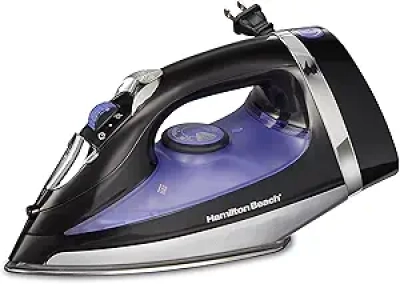 Fer à repasser vapeur Hamilton Beach 1200W - Semelle inox professionnelle