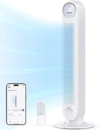 Ventilateur Tour Dreo Silencieux 28dB WiFi - Oscillant 90° pour Chambre