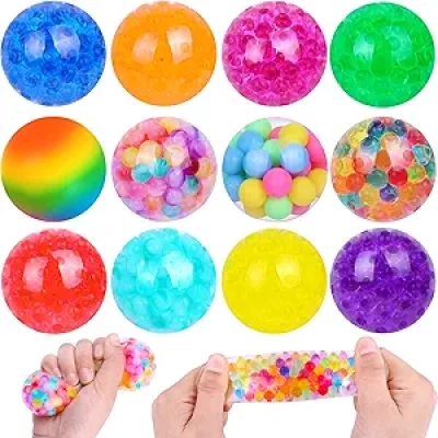 Lot de 12 Balles Anti-Stress pour Adulte - Fidget Balls Squishy