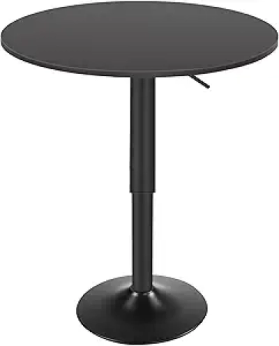 Table de Bar Haute Ajustable HOOBRO - Design Moderne Noir
