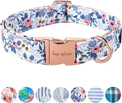 Collier Chien Rose avec Boucle Métal - Ajustable Petit à Grand Chien