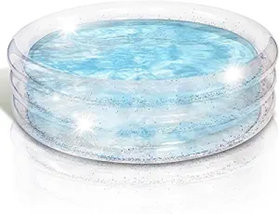 Piscine Gonflable Enfant 34" avec Paillettes Argent - 3 Niveaux
