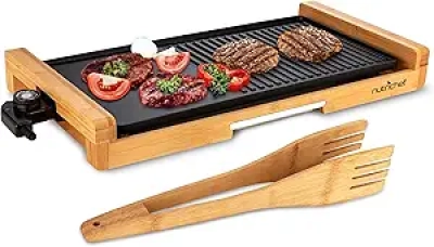Grill électrique intérieur NutriChef sans fumée - Plaque amovible et antiadhésive