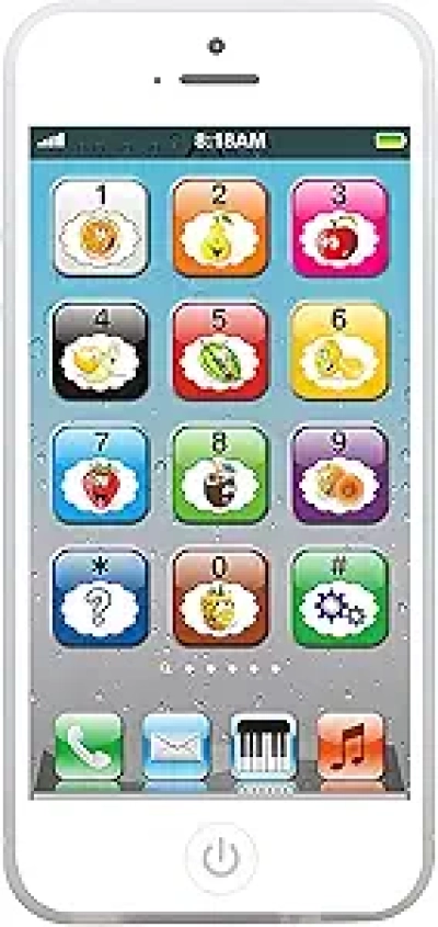 Téléphone jouet interactif pour bébé - 8 modes et lumières LED