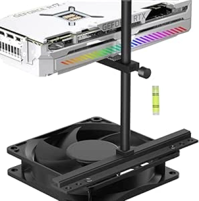Support GPU Aluminium Réglable Anti-Affaissement - Compatible 9/12/14cm