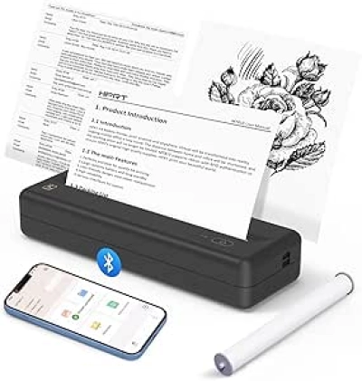 Imprimante Thermique Sans Encre Portable WiFi - Impression Mobile iOS Android