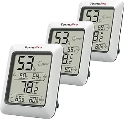 TempPro TP50 Thermomètre Hygromètre Digital 3 Pièces - Moniteur Température Humidité