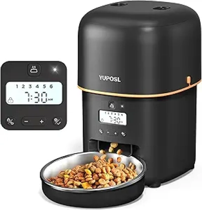 Distributeur Automatique Croquettes Chat 2L - Programmable 1-6 Repas/Jour
