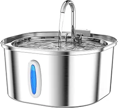 Fontaine à Eau pour Chat PEKTACO 3.2L - Acier Inoxydable Ultra-Silencieuse
