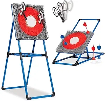Jeu de Lancer de Hache et Fléchettes - Cible 2 en 1 pour Jardin