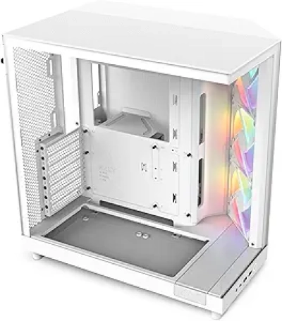 NZXT H6 Flow RGB - Boîtier Mid-Tower Blanc avec 3 Ventilateurs RGB