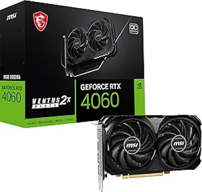 Carte Graphique MSI RTX 4060 8GB - Gaming GeForce Ventus 2X