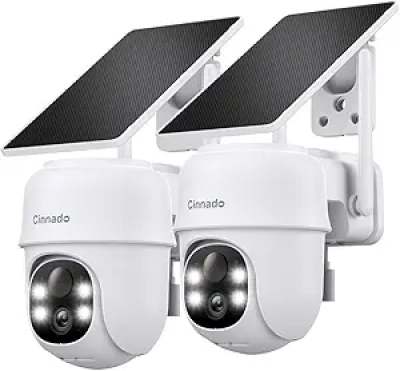 Caméra de Surveillance 2K WiFi Solaire 360° - Détection IA Humaine & Vision Nocturne
