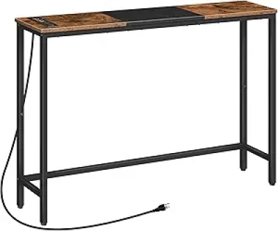 Console Table HOOBRO 44.9" avec Prises de Courant - Table Entrée/Salon