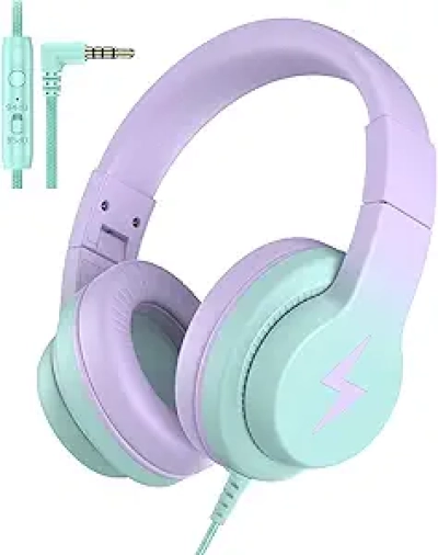 Casque Audio Enfant Filaire 85/94dB Protection Auditive - Pliable avec Microphone