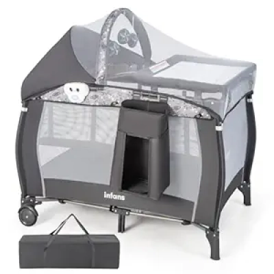 Parc bébé 4 en 1 portable INFANS - Lit, table à langer et canopy