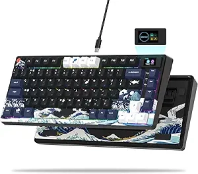 Clavier Mécanique Gaming Womier S-K80 75% - Écran Couleur, RGB Hot-Swappable
